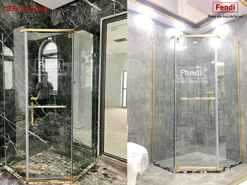 Hình ảnh Phòng tắm kính thế hệ mới Fendi lắp đặt thực tế tại công trình