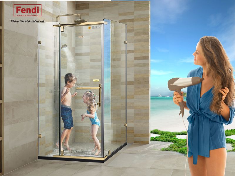 Phòng tắm kính Fendi mang đến không gian chăm sóc sức khỏe cho cả gia đình