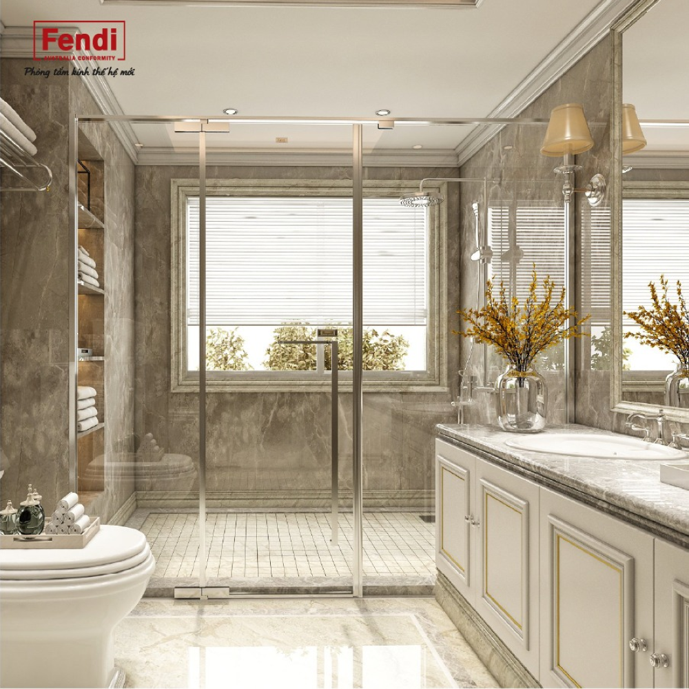 Việc chọn cửa lùa/trượt hay cửa mở phụ thuộc vào thói quen sử dụng và cách bố trí các thiết bị trong phòng tắm