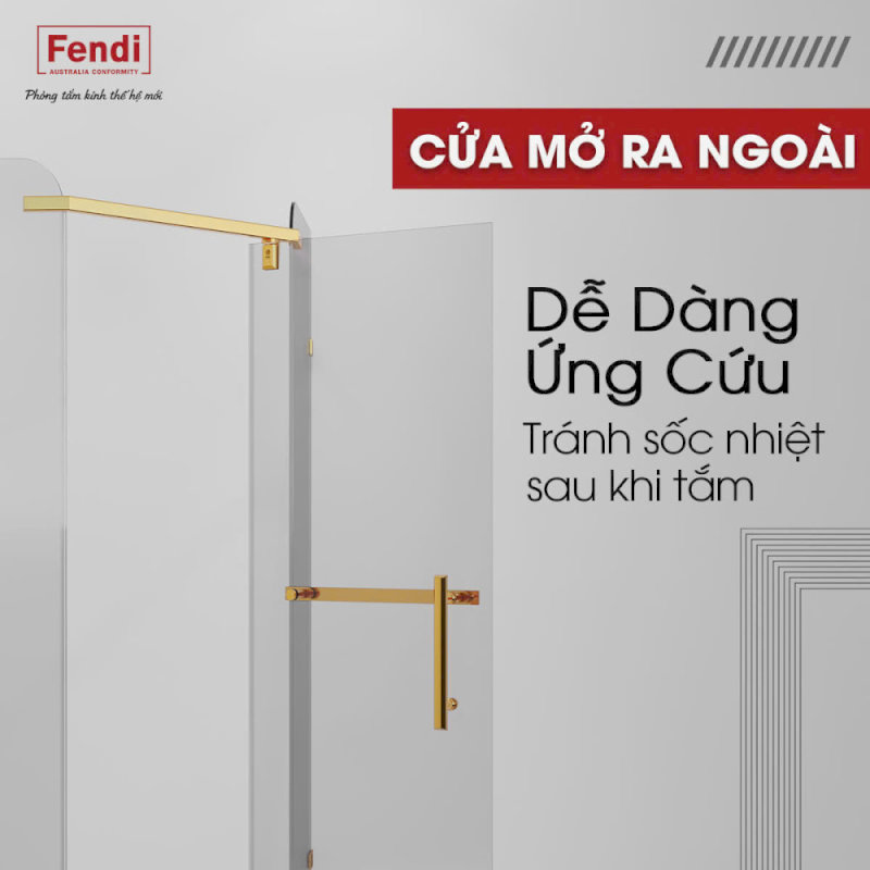 Lớp phim Nano trên kính cường lực giúp phòng tắm kính Fendi luôn giữ được độ trong suốt và vệ sinh dễ dàng
