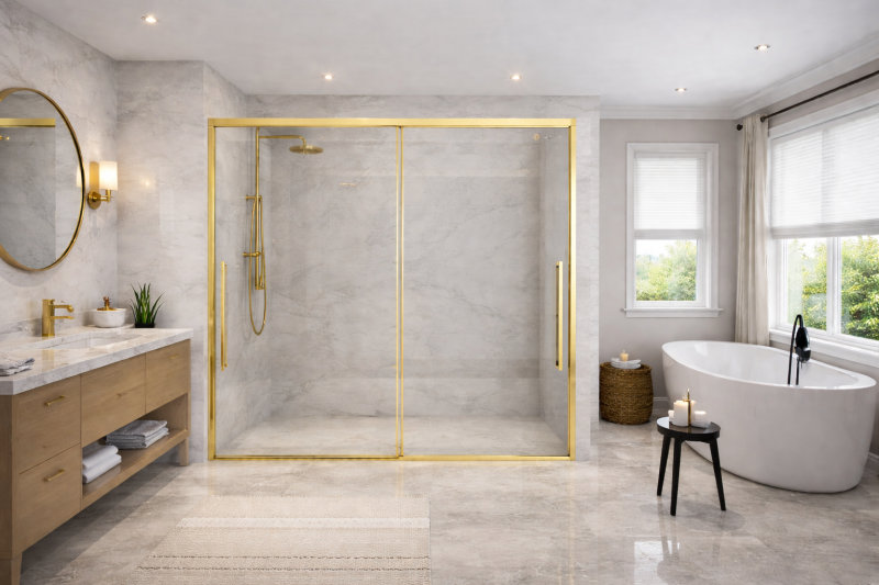 Một số mẫu phòng tắm kính Fendi Majestic Sliding Door