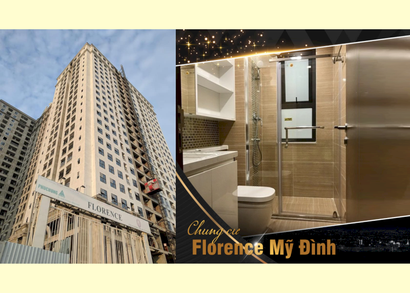 Hình ảnh thực tế phòng tắm kính Fendi tại chung cư Florence Mỹ Đình