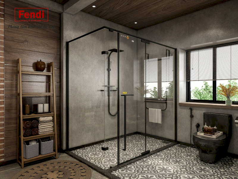 Thiết kế thanh mảnh của Fendi Majestic góc 90 độ khiến không gian tắm nhẹ nhàng hơn