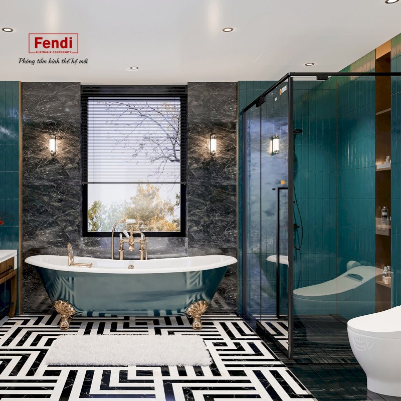 Mẫu cabin tắm Fendi Majestic dễ dàng phù hợp với mọi phong cách kiến trúc và nội thất