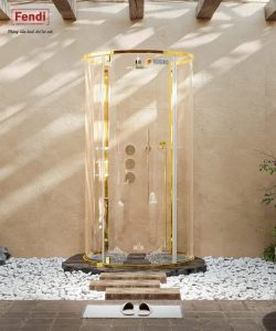 Cabin phòng tắm kính cong phù hợp với không gian nhỏ, nhu cầu tối ưu diện tích và phong cách phòng tắm hiện đại, sang trọng.