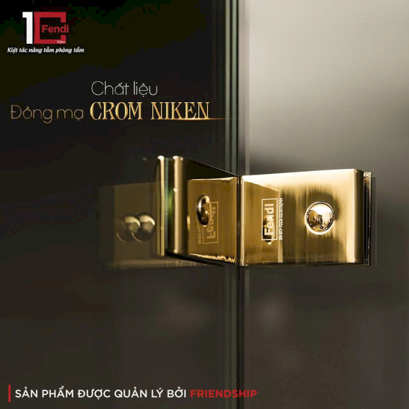 Phòng tắm kính thế hệ mới Fendi là thương hiệu tiên phong ứng dụng đồng mạ Crome-Niken