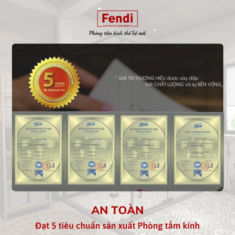 Fendi là thương hiệu tiên phong tại Việt Nam trong lĩnh vực sản xuất buồng tắm kính