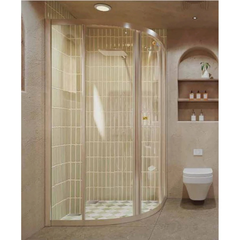 Mẫu cabin tắm đứng Fendi Curvia FCT-3x4 màu Anod Silver