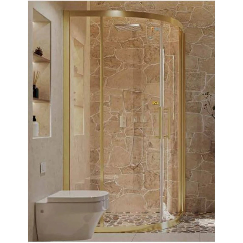 Mẫu cabin tắm đứng Fendi Curvia FCT-1x4 màu Anod Gold