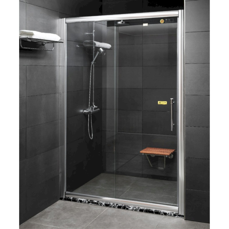Mẫu cabin tắm đứng phẳng 180 Fendi King Paradise FKP-4x2 màu Anod Silver