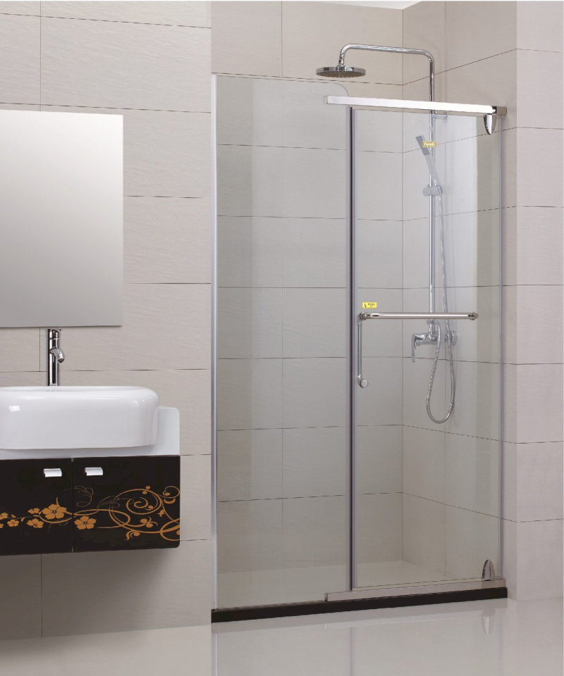 Mẫu cabin tắm đứng phẳng 180 Fendi Inspire Life FIP-2x2 màu Mirror Silver