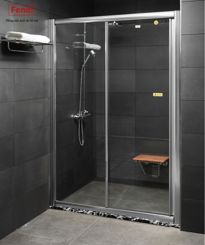 Dạng vách phẳng là sử dụng tấm kính lắp cố định để ngăn giữa khu vực tắm và phần còn lại