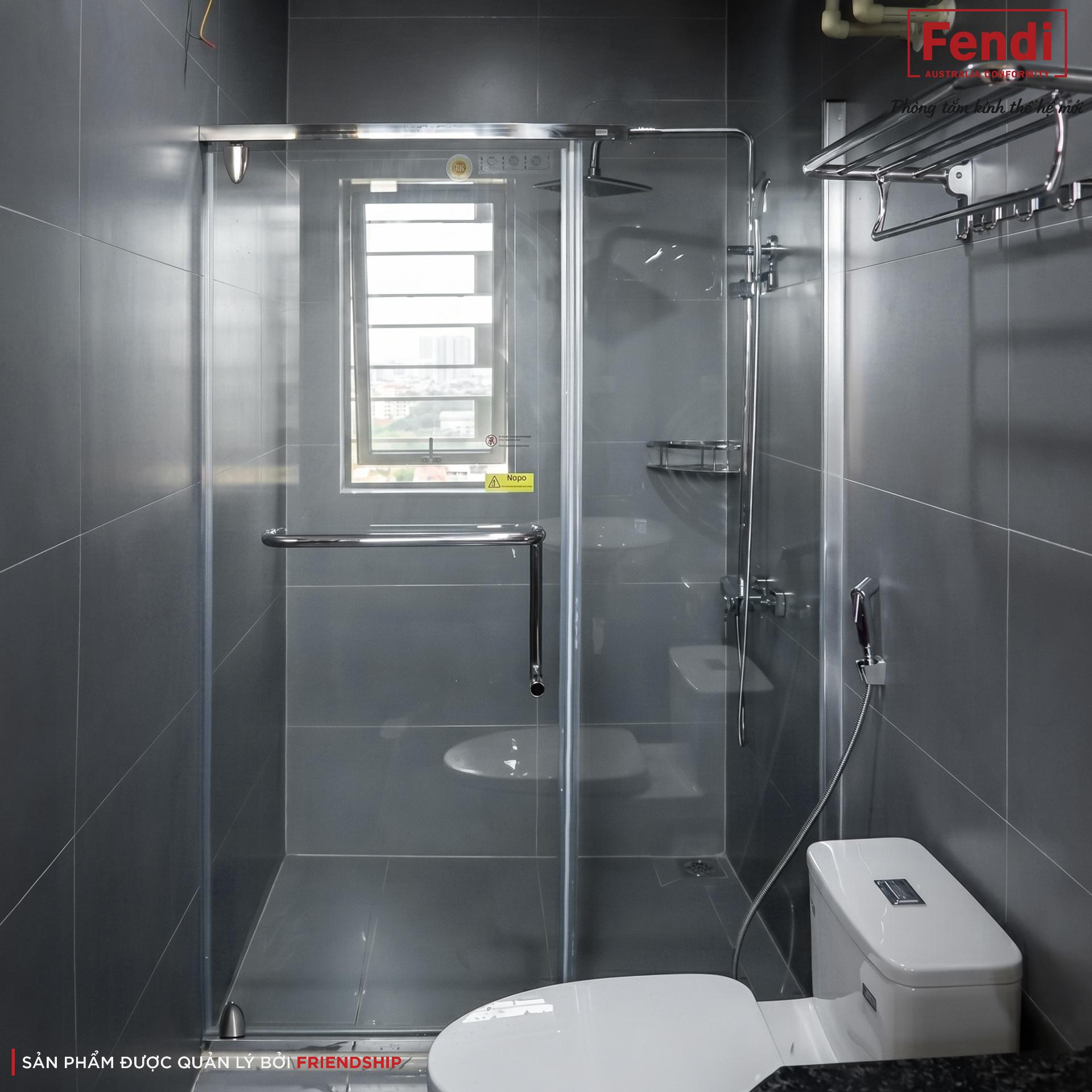 Phòng tắm kính thiết kế theo kích thước thực tế sẽ tối ưu không gian tắm 