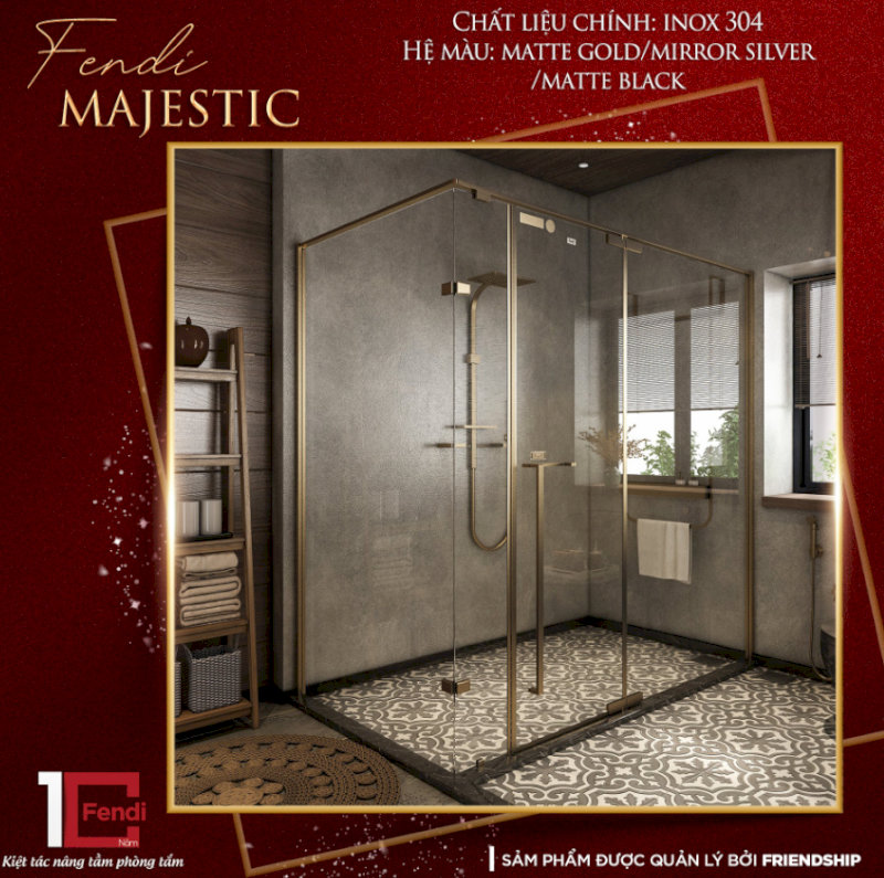 Phòng tắm kính Fendi Majestic