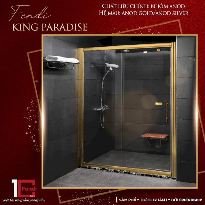 Phòng tắm kính Fendi King Paradise